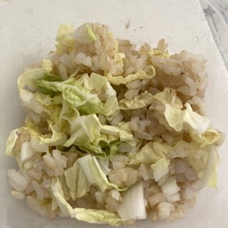 シャキシャキ白菜の玄米ご飯！